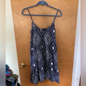 Bailey Blue Navy Patterned Scoop Neck Dress